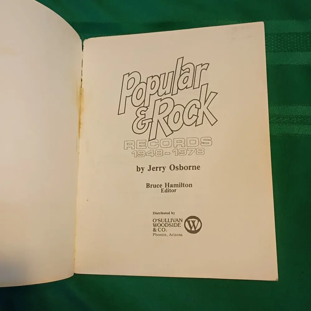 POP & ROCK RECORDS 1948-1978 OFFICIAL PRICE GUIDE 1978 OSBORNE-HAMILTON 2nd ED.